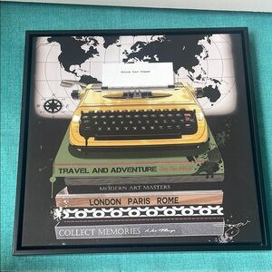 Yellow and Black Typewriter Art & Decals Wall Decor